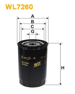 WIX FILTERS alyvos filtras WL7260